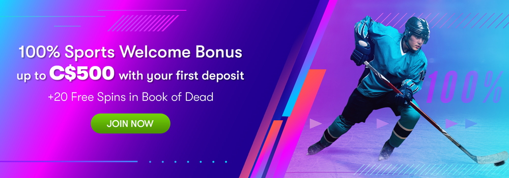 100% Sports Welcome Bonus up to CAD 500